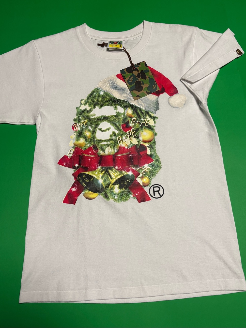 BAPE Christmas ape head tee